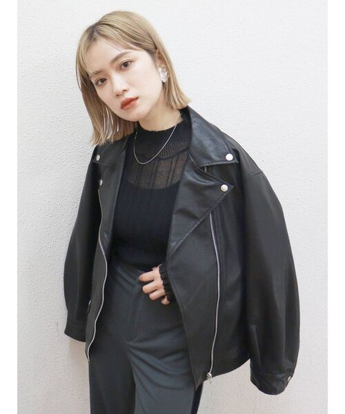 MURUA（ムルーア）の「バンプシアータートル（ニット/セーター・レディース・ブラック/オレンジ/グリーン/ホワイト・FREE）」の14枚目の写真