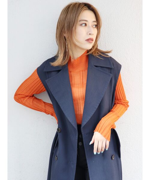 MURUA（ムルーア）の「バンプシアータートル（ニット/セーター・レディース・ブラック/オレンジ/グリーン/ホワイト・FREE）」の7枚目の写真