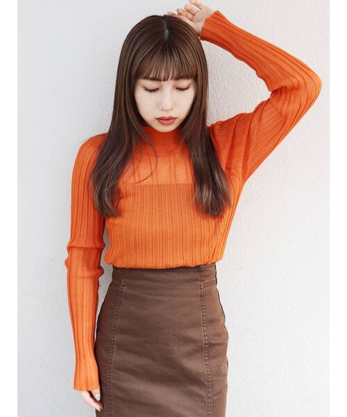 MURUA（ムルーア）の「バンプシアータートル（ニット/セーター・レディース・ブラック/オレンジ/グリーン/ホワイト・FREE）」の22枚目の写真