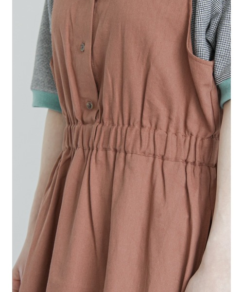 ehka sopo(エヘカソポ)の「バックデザインジャンパースカート(ジャンパースカート・レディース・ベージュ/ブラウン/ミント・フリ-)」の22枚目の写真