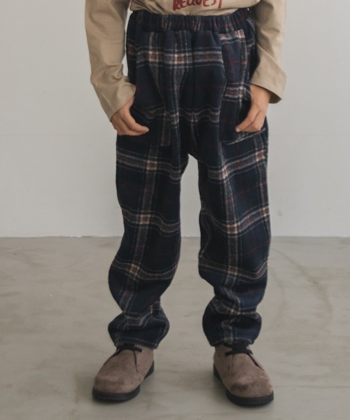 pairmanon（ペアマノン）の「ユニセックス起毛サルエル風パンツ（その他パンツ・キッズ・ベージュ系その他5/ブラウン系その他4/ブルー系その他3/ブルー系その他4/ベージュ系その他7/ダークネイビー/グレー系その他6・110/150/130/100/90/120/140）」の6枚目の写真