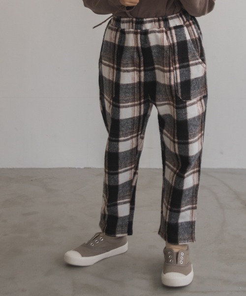 pairmanon（ペアマノン）の「ユニセックス起毛サルエル風パンツ（その他パンツ・キッズ・ベージュ系その他5/ブラウン系その他4/ブルー系その他3/ブルー系その他4/ベージュ系その他7/ダークネイビー/グレー系その他6・110/150/130/100/90/120/140）」の2枚目の写真