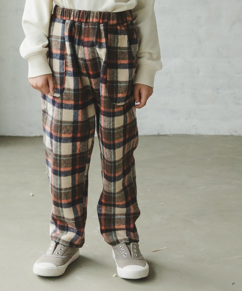 pairmanon（ペアマノン）の「ユニセックス起毛サルエル風パンツ（その他パンツ・キッズ・ベージュ系その他5/ブラウン系その他4/ブルー系その他3/ブルー系その他4/ベージュ系その他7/ダークネイビー/グレー系その他6・110/150/130/100/90/120/140）」の3枚目の写真