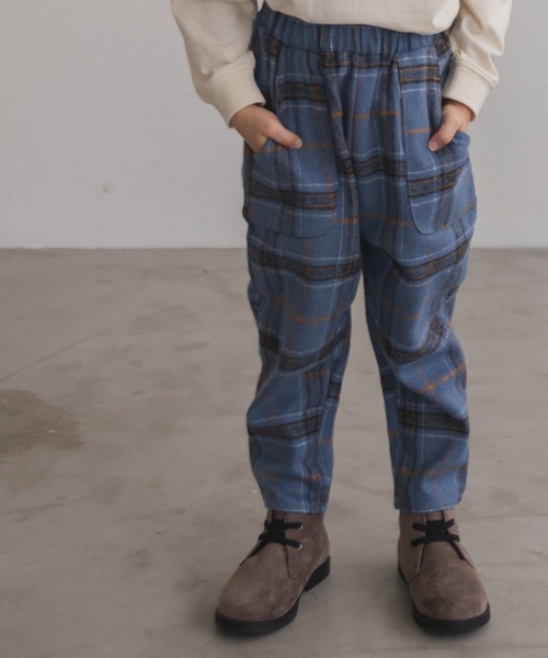 pairmanon（ペアマノン）の「ユニセックス起毛サルエル風パンツ（その他パンツ・キッズ・ベージュ系その他5/ブラウン系その他4/ブルー系その他3/ブルー系その他4/ベージュ系その他7/ダークネイビー/グレー系その他6・110/150/130/100/90/120/140）」の7枚目の写真