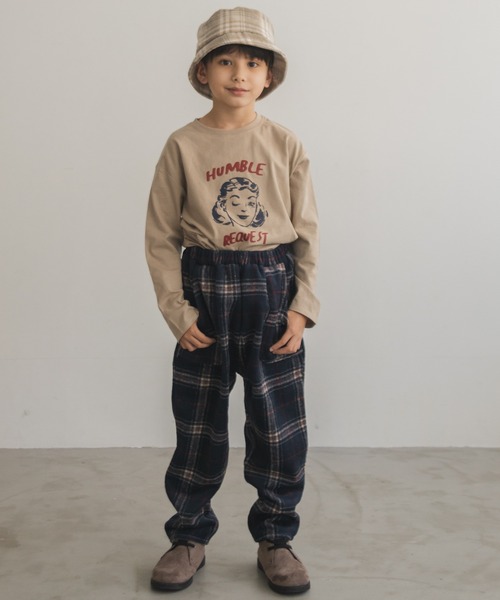 pairmanon（ペアマノン）の「ユニセックス起毛サルエル風パンツ（その他パンツ・キッズ・ベージュ系その他5/ブラウン系その他4/ブルー系その他3/ブルー系その他4/ベージュ系その他7/ダークネイビー/グレー系その他6・110/150/130/100/90/120/140）」の22枚目の写真