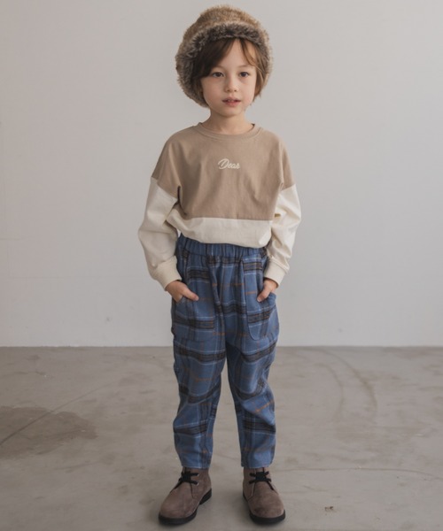 pairmanon（ペアマノン）の「ユニセックス起毛サルエル風パンツ（その他パンツ・キッズ・ベージュ系その他5/ブラウン系その他4/ブルー系その他3/ブルー系その他4/ベージュ系その他7/ダークネイビー/グレー系その他6・110/150/130/100/90/120/140）」の8枚目の写真