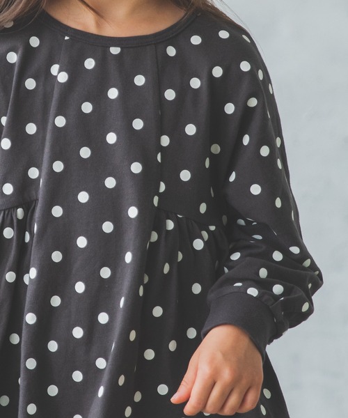 pairmanon（ペアマノン）の「【プレミアムコットン100%】ガールズ長袖チュニック（チュニック・キッズ・イエロー/モカ/ラベンダー/ブラック系その他4/ブラウン系その他5/ベージュ系その他4/ブラウン系その他4・90/100/110/120/130/140/150）」の14枚目の写真