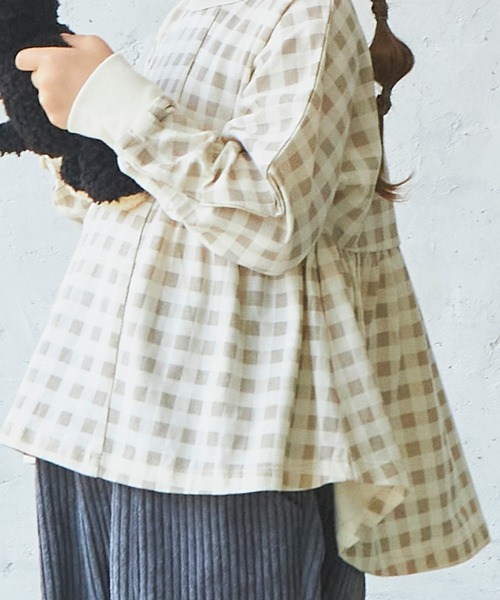 pairmanon（ペアマノン）の「【プレミアムコットン100%】ガールズ長袖チュニック（チュニック・キッズ・イエロー/モカ/ラベンダー/ブラック系その他4/ブラウン系その他5/ベージュ系その他4/ブラウン系その他4・90/100/110/120/130/140/150）」の22枚目の写真