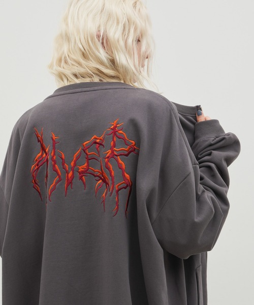 AIVER(アイバー)の「AIVER 棘刺繍フルジップスウェット(スウェット・メンズ・グレイッシュブルー/ブラック/チャコールグレー・SMALL/MEDIUM/LARGE)」の22枚目の写真