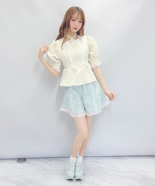swankiss スワンキス レース トップス ブラウス Swankiss（スワンキス）の「HS candle lace B/L（シャツ
