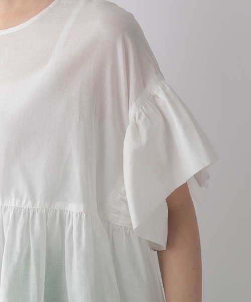 LOWRYS FARM(ローリーズファーム)の「ボイルフリルチュニックシャツ 349138(シャツ/ブラウス・レディース・ホワイト/ブラック/グリーン・FREE)」の13枚目の写真