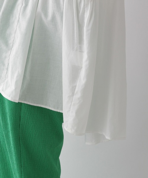 LOWRYS FARM(ローリーズファーム)の「ボイルフリルチュニックシャツ 349138(シャツ/ブラウス・レディース・ホワイト/ブラック/グリーン・FREE)」の6枚目の写真