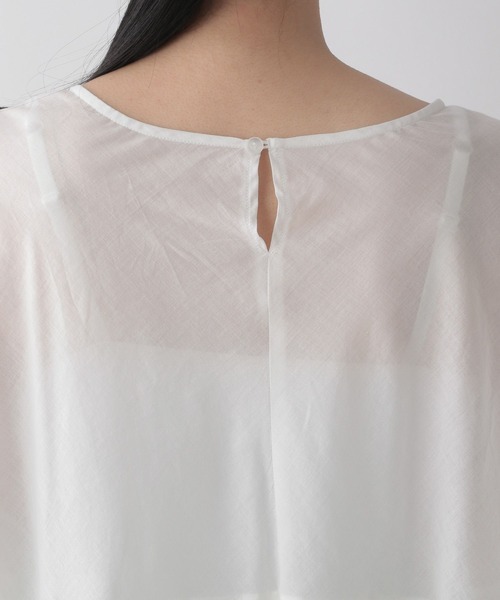 LOWRYS FARM(ローリーズファーム)の「ボイルフリルチュニックシャツ 349138(シャツ/ブラウス・レディース・ホワイト/ブラック/グリーン・FREE)」の5枚目の写真