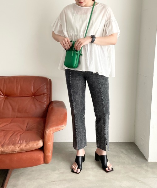 LOWRYS FARM(ローリーズファーム)の「ボイルフリルチュニックシャツ 349138(シャツ/ブラウス・レディース・ホワイト/ブラック/グリーン・FREE)」の17枚目の写真