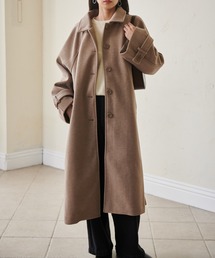 ウール調ステンカラーコート
