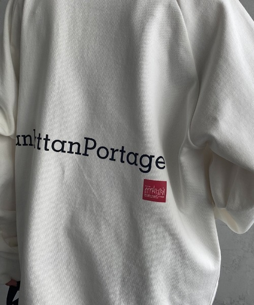 Manhattan Portage（マンハッタンポーテージ）の「[MANHATTAN PORTAGE/マンハッタンポーテージ] 別注 ポケット刺繍クルーネックスウェット（スウェット・レディース・ホワイト/ブラック/グリーン・S/M/L/XL）」の20枚目の写真
