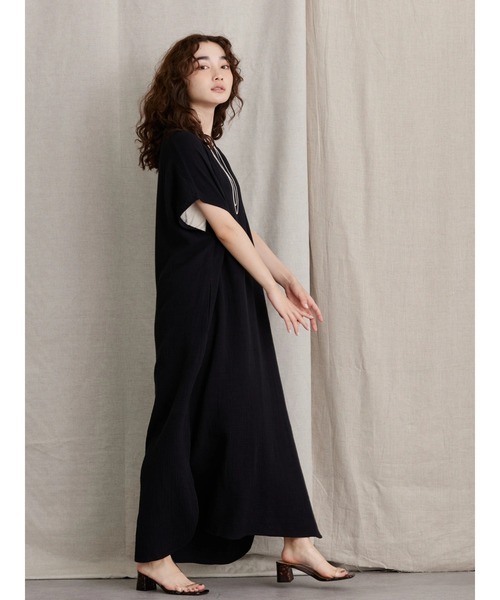 AMERICAN HOLIC（アメリカンホリック）の「Wガーゼカフタンワンピース（ワンピース・レディース・ブラック/アイボリー・FREE）」の8枚目の写真