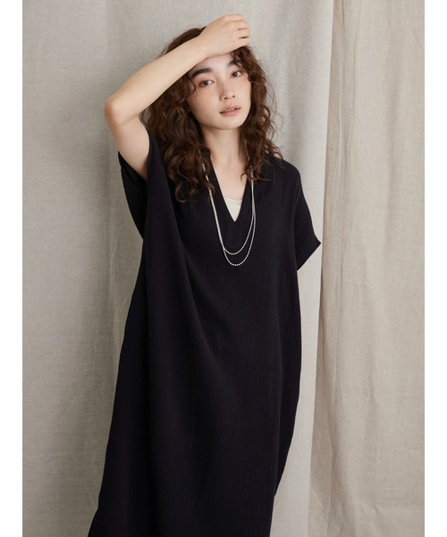 AMERICAN HOLIC（アメリカンホリック）の「Wガーゼカフタンワンピース（ワンピース・レディース・ブラック/アイボリー・FREE）」の11枚目の写真