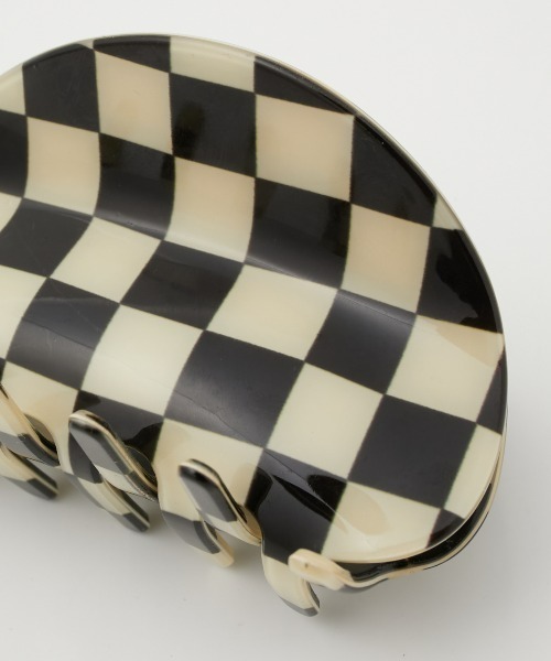 RODEO CROWNS WIDE BOWL（ロデオクラウンズワイドボウル）の「チェッカーフラッグバンスクリップ（バレッタ/ヘアクリップ・レディース・ブラック系その他/ブルー系その他/パープル系その他・FREE）」の13枚目の写真
