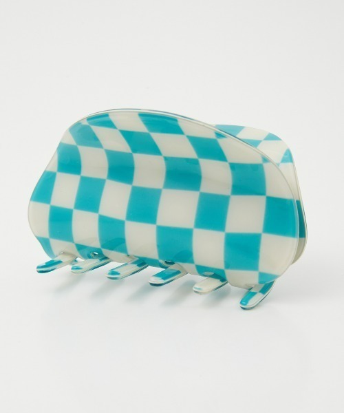 RODEO CROWNS WIDE BOWL（ロデオクラウンズワイドボウル）の「チェッカーフラッグバンスクリップ（バレッタ/ヘアクリップ・レディース・ブラック系その他/ブルー系その他/パープル系その他・FREE）」の9枚目の写真