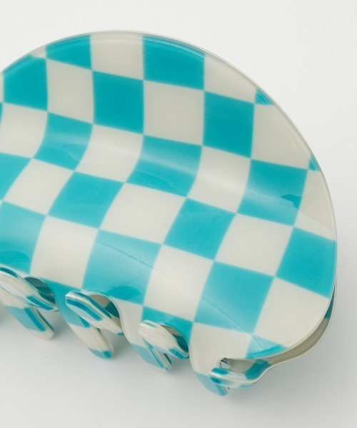 RODEO CROWNS WIDE BOWL（ロデオクラウンズワイドボウル）の「チェッカーフラッグバンスクリップ（バレッタ/ヘアクリップ・レディース・ブラック系その他/ブルー系その他/パープル系その他・FREE）」の8枚目の写真