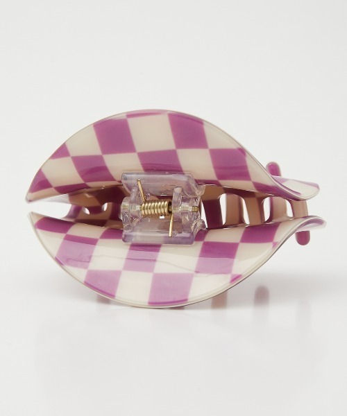 RODEO CROWNS WIDE BOWL（ロデオクラウンズワイドボウル）の「チェッカーフラッグバンスクリップ（バレッタ/ヘアクリップ・レディース・ブラック系その他/ブルー系その他/パープル系その他・FREE）」の14枚目の写真