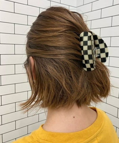 RODEO CROWNS WIDE BOWL（ロデオクラウンズワイドボウル）の「チェッカーフラッグバンスクリップ（バレッタ/ヘアクリップ・レディース・ブラック系その他/ブルー系その他/パープル系その他・FREE）」の15枚目の写真