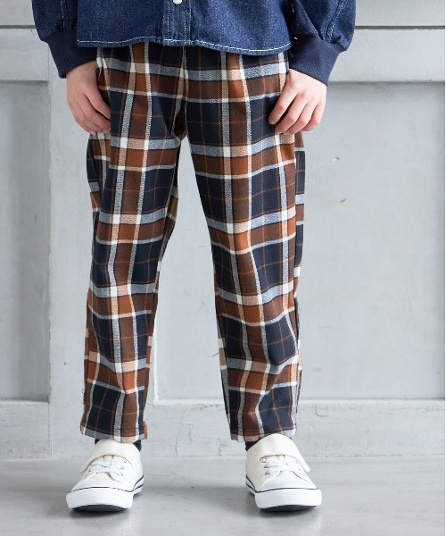 MAKE YOUR DAY(メイクユアデイ)の「チェック柄イージーパンツ■80~140cm(その他パンツ・キッズ・ブラック/グリーン/ブラウン・90/140/100/110/120/80/130)」の3枚目の写真