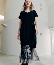 YECCA VECCA | 幾何学柄チュールプリーツスカート(スカート)