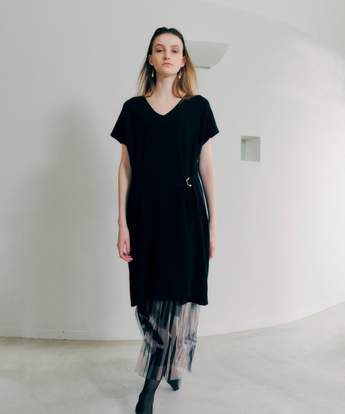 YECCA VECCA（イェッカヴェッカ）の「幾何学柄チュールプリーツスカート（スカート・レディース・ベージュ/グリーン・FREE）」の15枚目の写真