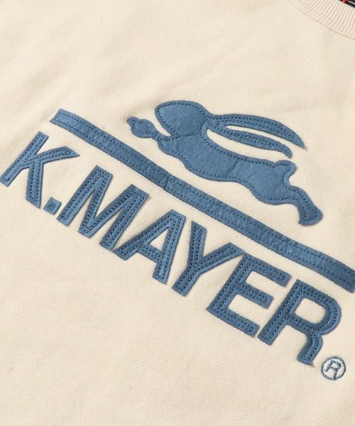 KRIFF MAYER Lady's Collection(クリフメイヤーレディースコレクション)の「裏起毛ユルクルー(ワッペン)(スウェット・レディース・モカ/チャコール/カラフル/ネイビー/グレー/レンガ/グリーン/ナチュラル・LARGE/MEDIUM)」の20枚目の写真