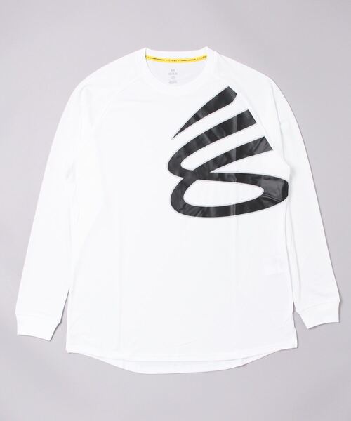 UNDER ARMOUR(アンダーアーマー)の「カリー テック ロングスリーブ Tシャツ 〈カリーロゴ〉(バスケットボール/メンズ)(Tシャツ/カットソー・メンズ・ブラック/ホワイト・S/L/XL/M/XXL/3XL)」の4枚目の写真