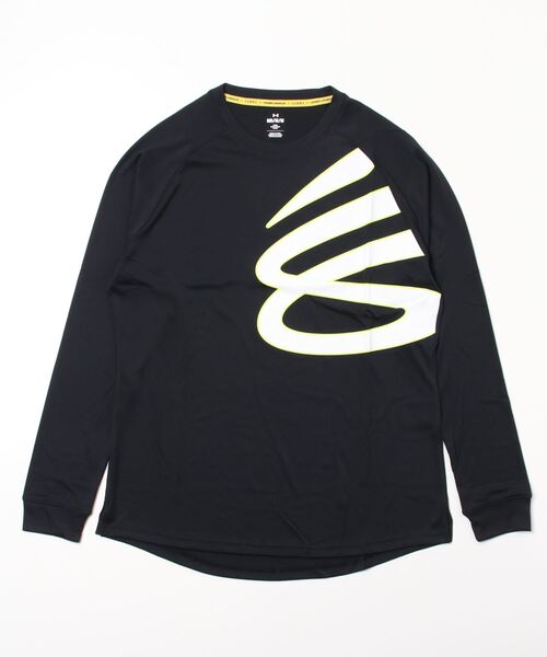 UNDER ARMOUR(アンダーアーマー)の「カリー テック ロングスリーブ Tシャツ 〈カリーロゴ〉(バスケットボール/メンズ)(Tシャツ/カットソー・メンズ・ブラック/ホワイト・S/L/XL/M/XXL/3XL)」の3枚目の写真