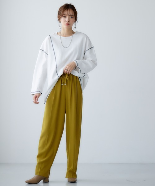 miclat(ミクラ)の「大きいサイズ カラーイージーパンツ miclat(その他パンツ・レディース・ブラック/イエロー系/ピンク系・LL/3L/4L/L)」の4枚目の写真