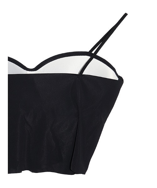 ACYM（アシーム）の「Smooth ブラトップ（キャミソール・レディース・ホワイト/ブラック・FREE）」の3枚目の写真