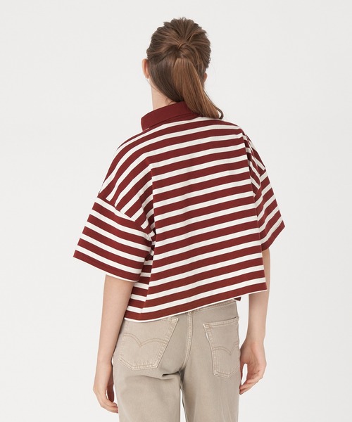 Levi's（リーバイス）の「Levi's/リーバイス クロップド ポロシャツ FIRED BRICK（Tシャツ/カットソー・レディース・レッド・S/XS/M）」の7枚目の写真