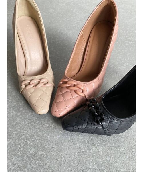 RESEXXY（リゼクシー）の「セイムカラーチェーンパンプス（パンプス・レディース・ブラック/ピンク/ベージュ・SMALL/MEDIUM/LARGE）」の6枚目の写真