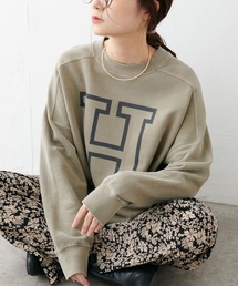 PUAL CE CIN | ビッグロゴピグメントプルオーバー(スウェット)