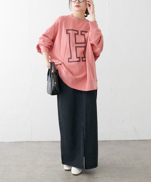 PUAL CE CIN（ピュアルセシン）の「ビッグロゴピグメントプルオーバー（スウェット・レディース・ベージュ/グリーン/ピンク・FREE）」の18枚目の写真