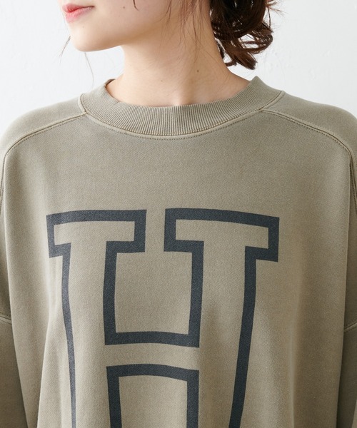 PUAL CE CIN（ピュアルセシン）の「ビッグロゴピグメントプルオーバー（スウェット・レディース・ベージュ/グリーン/ピンク・FREE）」の22枚目の写真