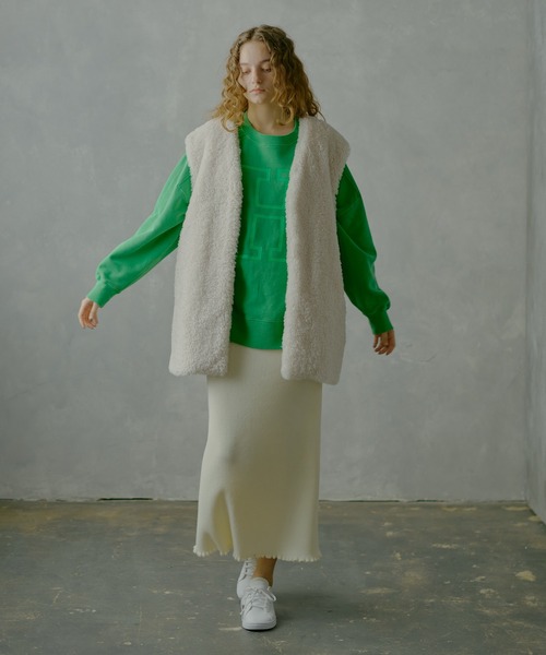 PUAL CE CIN（ピュアルセシン）の「ビッグロゴピグメントプルオーバー（スウェット・レディース・ベージュ/グリーン/ピンク・FREE）」の20枚目の写真