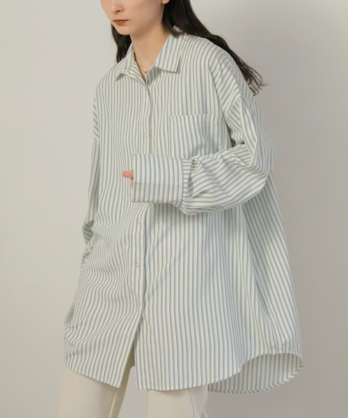 select MOCA（セレクトモカ）の「ストライプオーバーシャツ（シャツ