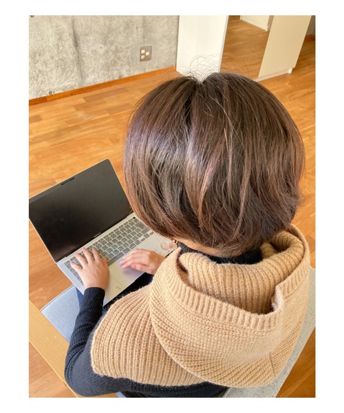 Auntie Rosa（アンティローザ）の「畦編みニットキャップ/ニットフードウォーマー/ バラクラバ（ニットキャップ/ビーニー・レディース・ベージュ/ブラック/ライトブルー/アイボリー/グレー・FREE）」の10枚目の写真