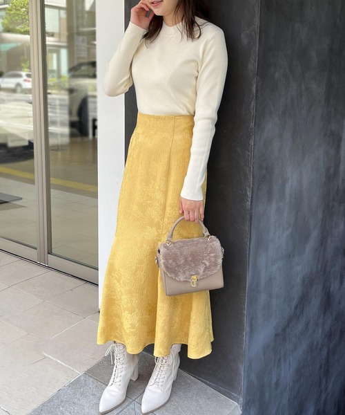 NOELA(ノエラ)の「ジャガードスカート×ニットセット(ワンピース・レディース・イエロー/オフホワイト/サックスブルー・M/S)」の20枚目の写真