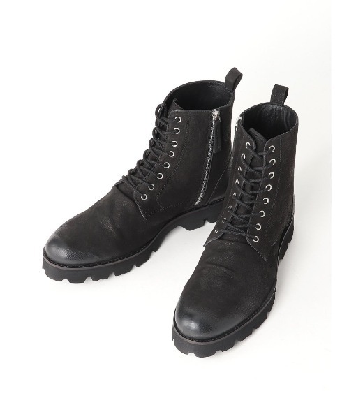 semantic design（セマンティックデザイン）の「セマンティックデザイン/semantic design リアルレザー 8ホールドレープブーツ（ブーツ・メンズ・ブラック/ボルドー・MEDIUM/LARGE）」の6枚目の写真