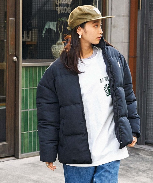 U.S. POLO ASSN.(ユーエスポロアッスン)の「U.S. POLO ASSN. /ユーエスポロアッスン 別注 ヴィンテージライクカレッジロゴ刺繍 ビッグシルエット長袖Tシャツ(Tシャツ/カットソー・メンズ・ブラック系/ライトグレー/ライトグレー系/ダークグリーン系/オフホワイト/ダークグリーン/ホワイト系/ブラック・M/L)」の14枚目の写真
