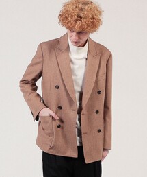 CABaN ウールリネン ダブルブレストジャケットを使った人気