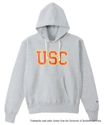 Champion（チャンピオン）の「CHAMPION/チャンピオン MADE IN USA リバースウィーブ/裏起毛  USC/カレッジロゴパーカー/フーディー C5-W103（パーカー・メンズ）」