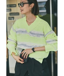 &. NOSTALGIA | 裏編みボーダーニットプルオーバー(ニット/セーター)