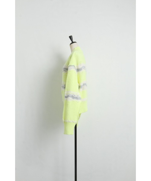 &. NOSTALGIA(アンドドットノスタルジア)の「裏編みボーダーニットプルオーバー(ニット/セーター・レディース・イエロー/アイボリー・FREE)」の12枚目の写真